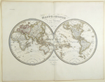 Mappe-Monde en Deux Hémisphères par Mr. Lapie, Lieutenant Colonel et Lapie fils Lieut. d’État Major